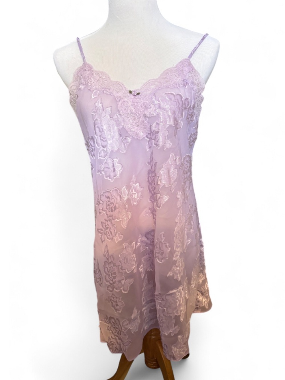 Expressions Lavender Floral Lace Slip